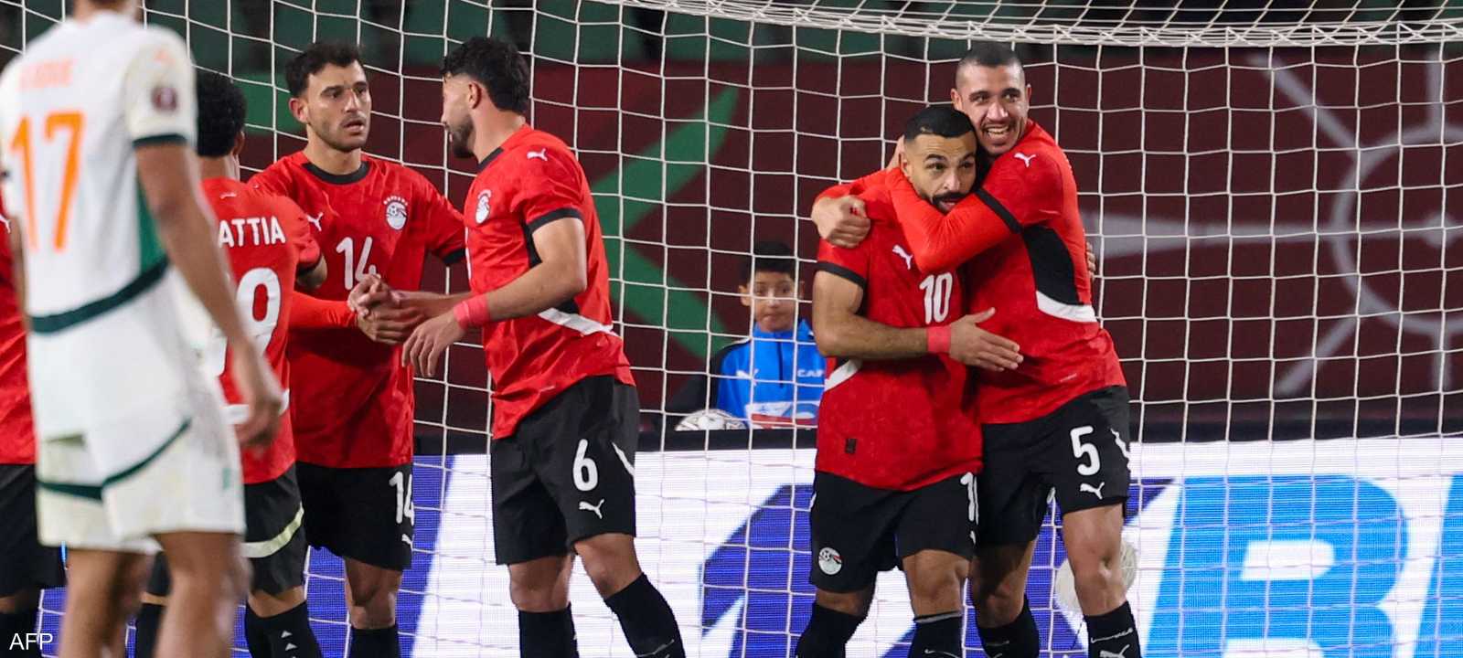 فرحة مصرية بأحد الأهداف