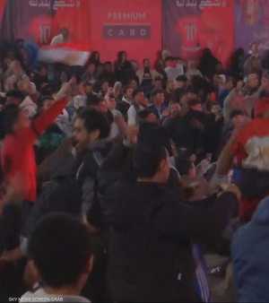 الجمهور المصري يحتفل بتأهل منتخبه لنصف نهائي كأس أمم إفريقيا