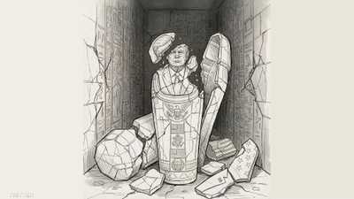 الرسم الذي أرفقه خامنئي مع تغريدته على إكس بشأن ترامب