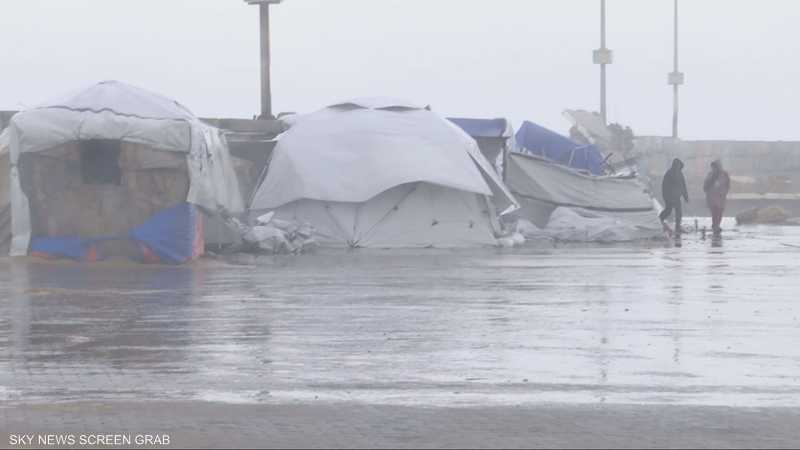 سكاي نيوز عربية ترصد معاناة أهالي غزة وسط منخفض جوي جديد