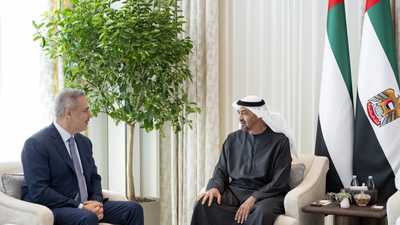 رئيس دولة الإمارات يستقبل وزير الخارجية التركي