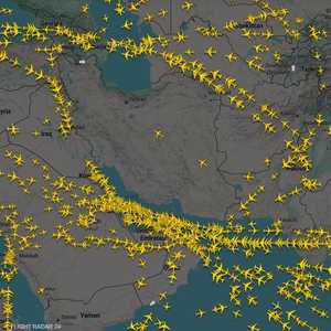 المجال الجوي لإيران "شبه فارغ"