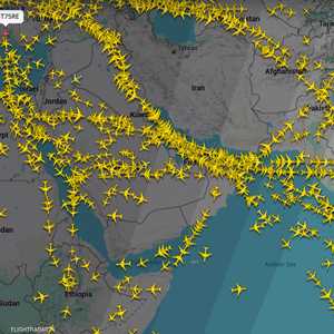 خلو المجال الجوي الإيراني من حركة الطيران