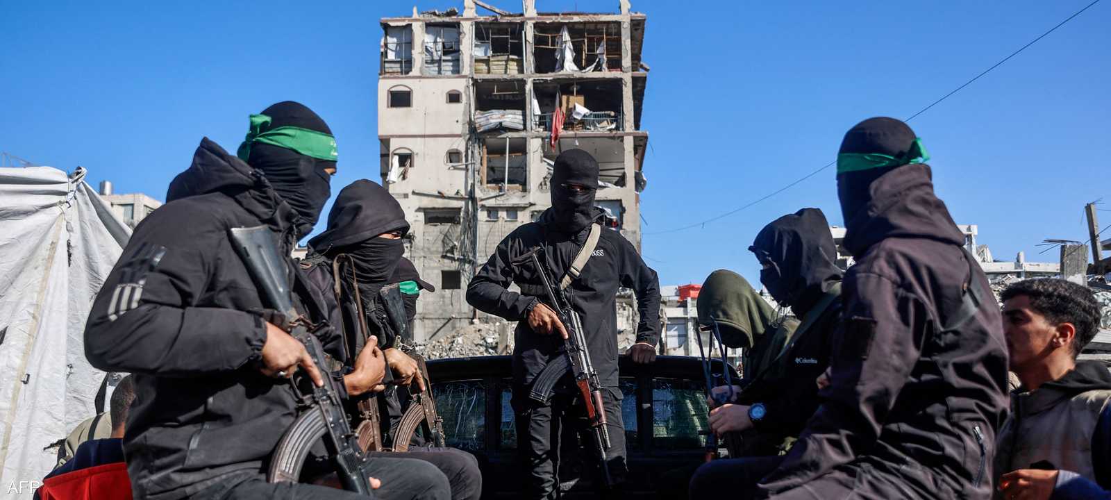 أرشيفية لمقاتلين من حركة "حماس" في غزة