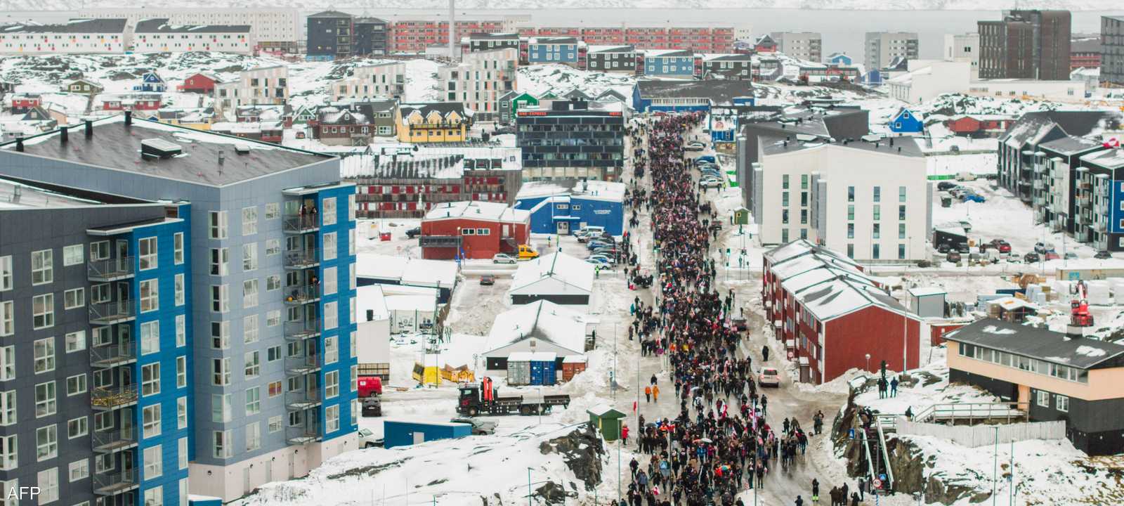 الآلاف يحتجون ضد تصريحات ترامب في نوك عاصمة غرينلاند