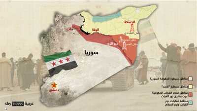 الجيش السوري وقسد.. تعرف على خريطة الوضع الميداني