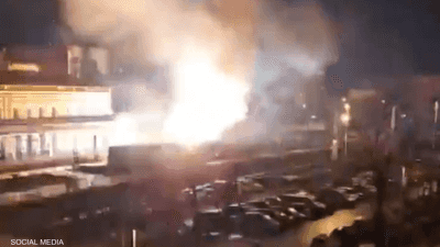 الحادث أدى إلى وقوع حريق