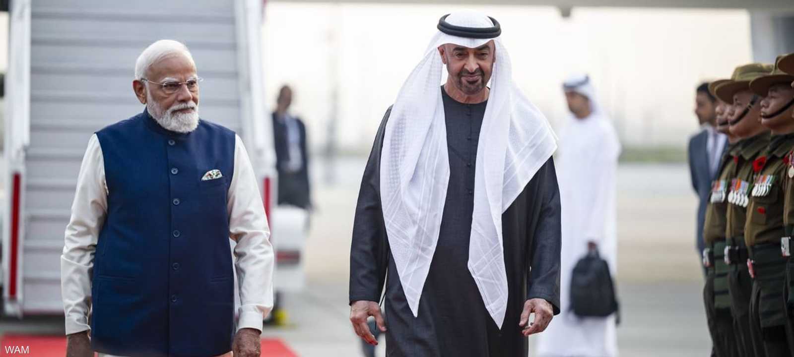 رئيس دولة الإمارات يصل الهند في زيارة عمل