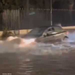 صور متداولة لأمطار غزيرة على مدن تونسية