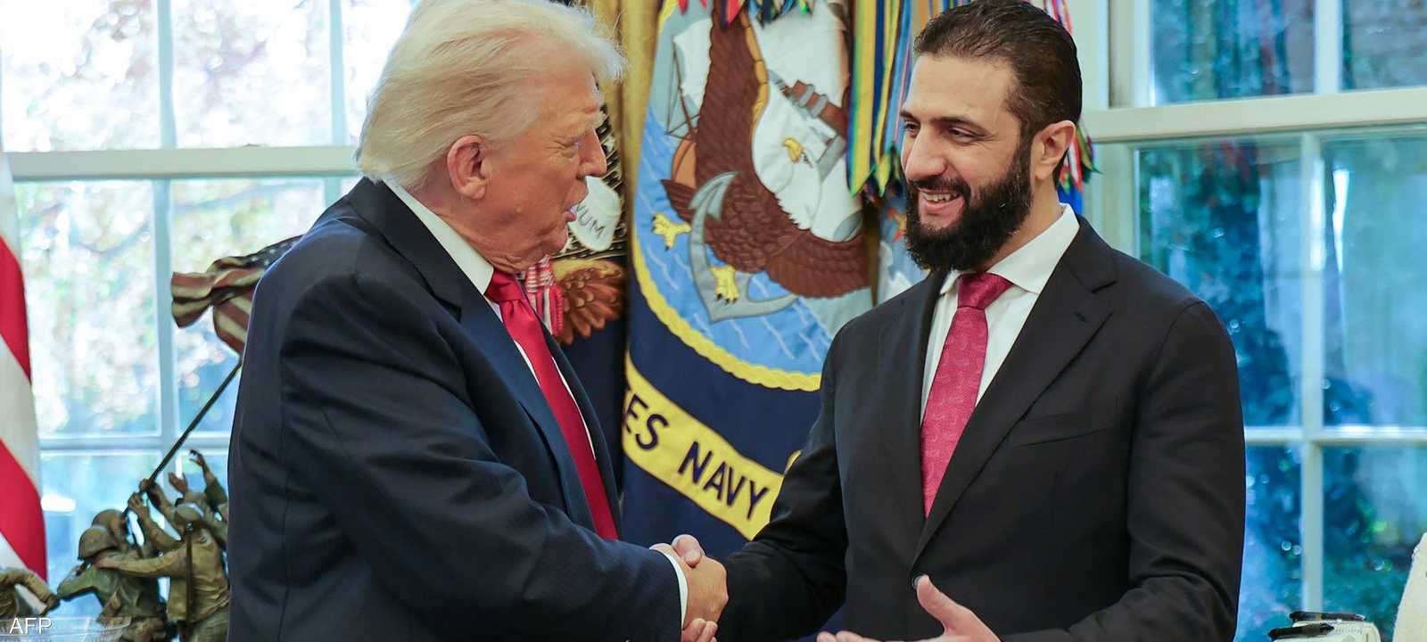 أرشيفية للقاء بين ترامب والشرع