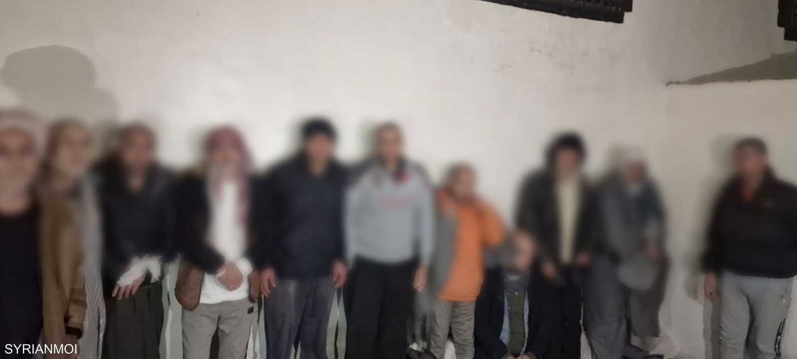 الداخلية السورية نشرت صورة للمعتقلين من داعش