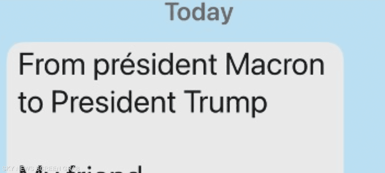 لقطة شاشة نشرها ترامب