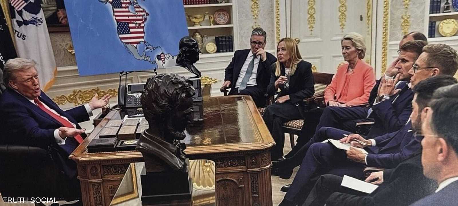 ترامب نشر الصورة على منصة "تروث سوشال"