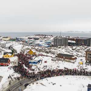 تظاهرة في عاصمة غرييلاند ضد تصريحات ترامب