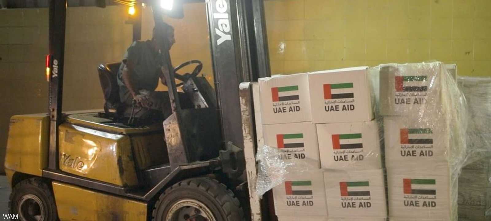 المساعدات الإنسانية الإماراتية تتواصل إلى غزة