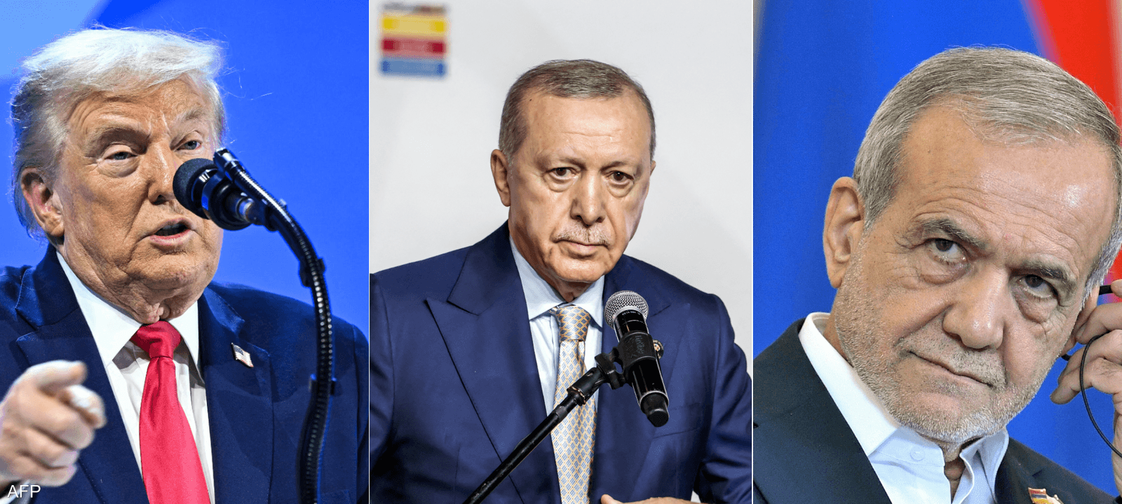 بزشكيان وترامب وأردوغان