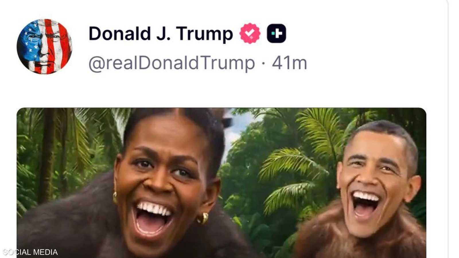 لقطة من الفيديو الذي نشره ترامب