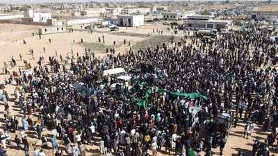 فيديو.. تشييع جثمان سيف الإسلام القذافي في بني وليد