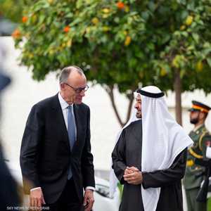 الشيخ محمد بن زايد يستقبل فريدريش ميرتس في أبوظبي
