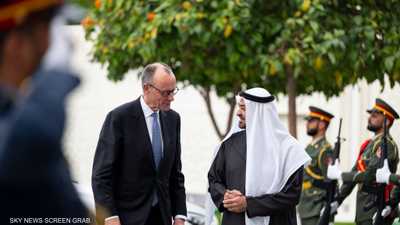 محمد بن زايد وميرتس يشهدان توقيع مذكرات تفاهم