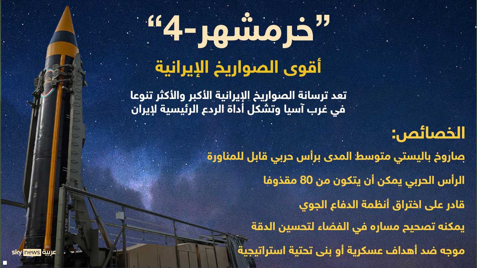 خصائص الصاروخ