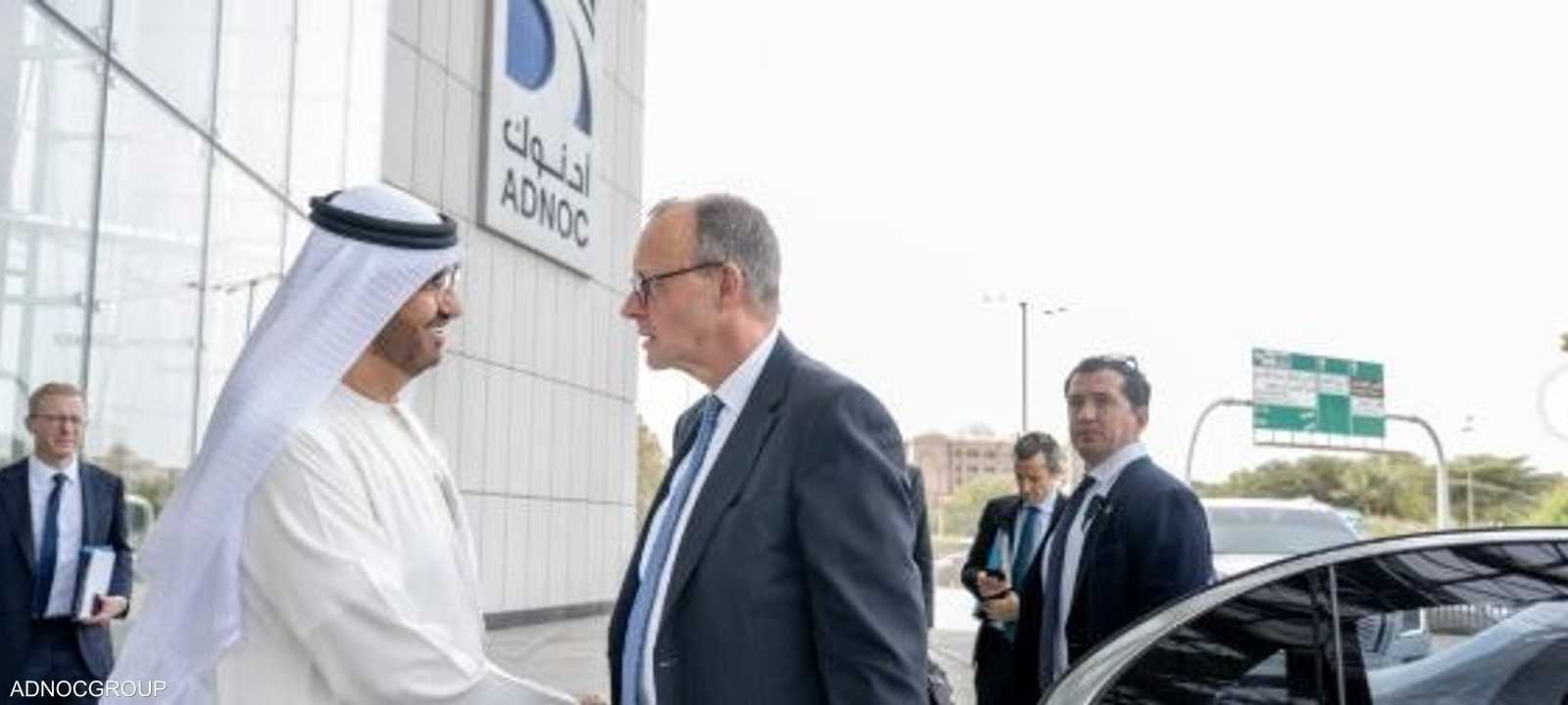 الجابر استقبل ميرتس في مقر أدنوك