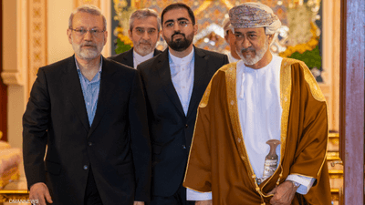 سلطان عمان يبحث مع لاريجاني مستجدات المفاوضات مع واشنطن
