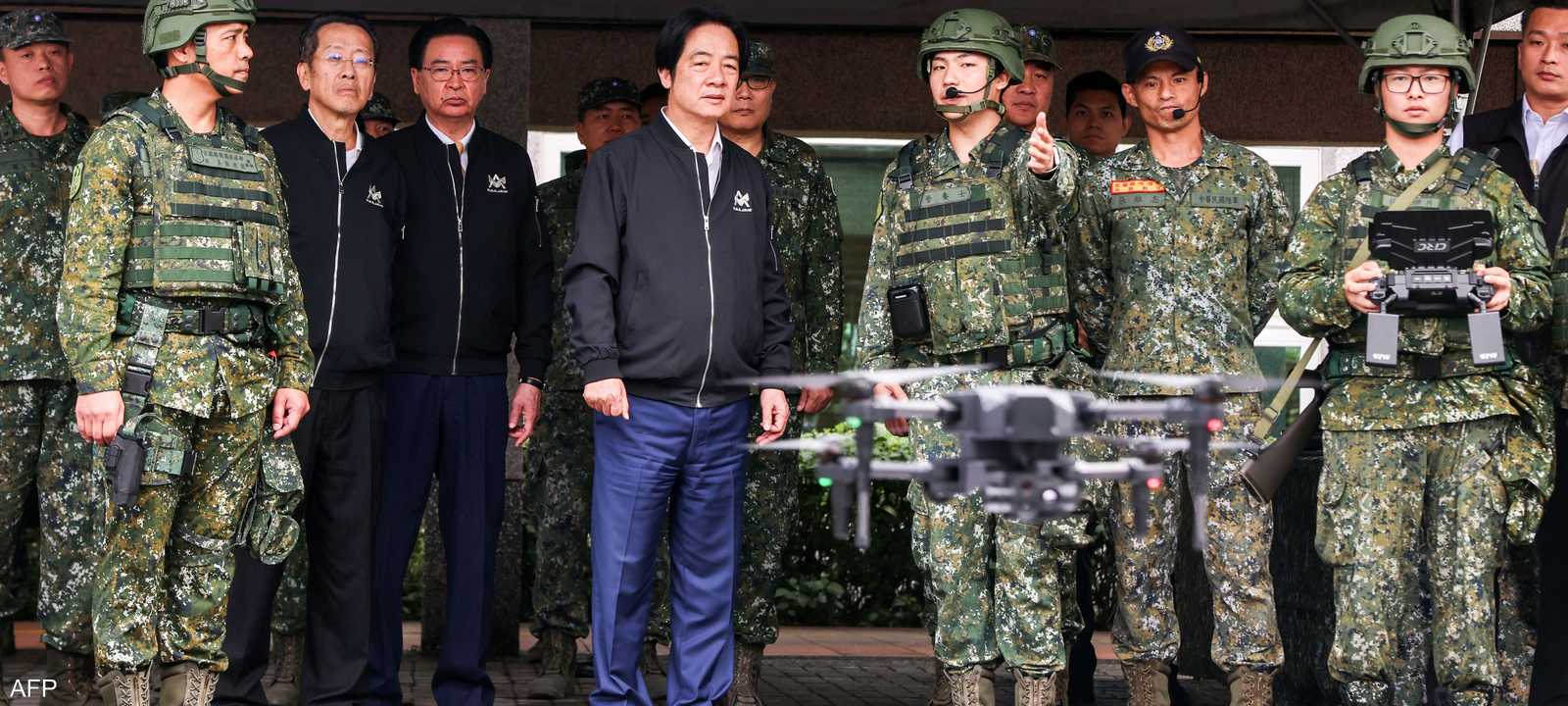 رئيس تايوان في تدريب عسكري