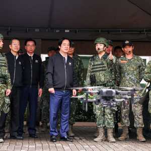 رئيس تايوان في تدريب عسكري