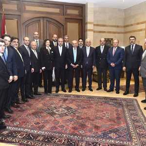 نبيه بري خلال استقباله نقيب المحامين في بيروت