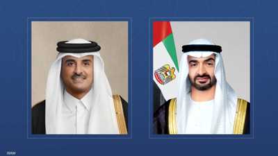 رئيس الإمارات وأمير قطر يبحثان التطورات الإقليمية
