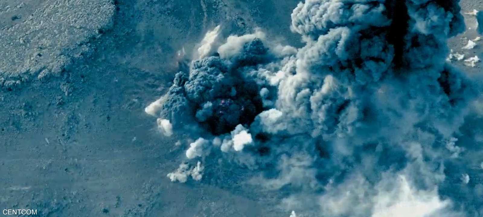 الجيش الأميركي نشر صورا لضرباته في سوريا