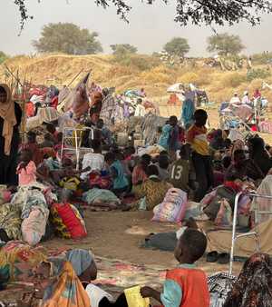 جانب من معسكر زمزم للنازحين في دارفور