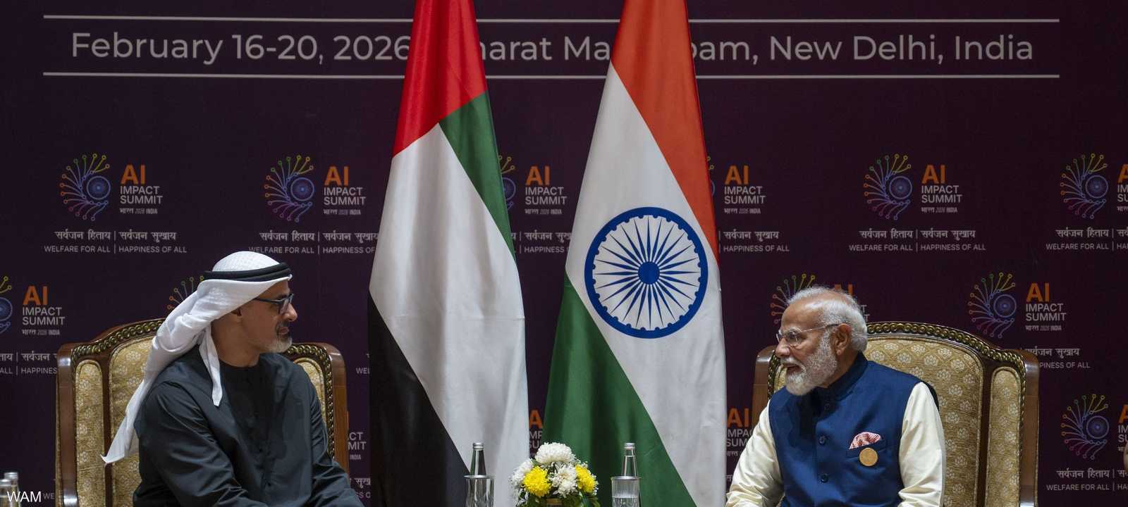 ولي عهد أبوظبي يلتقي رئيس وزراء الهند