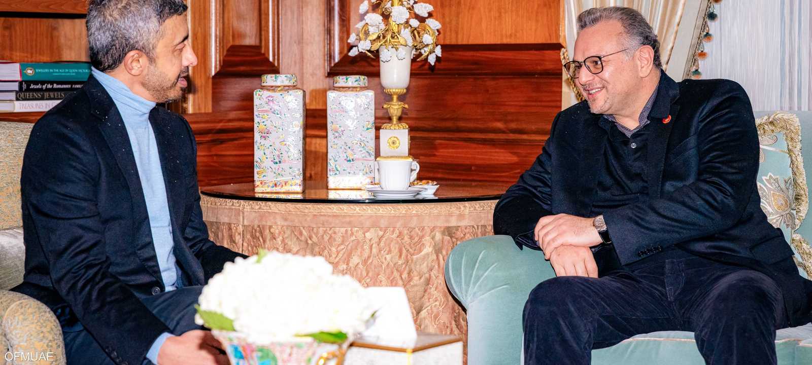 الشيخ عبد الله بن زايد ومسعد بولس