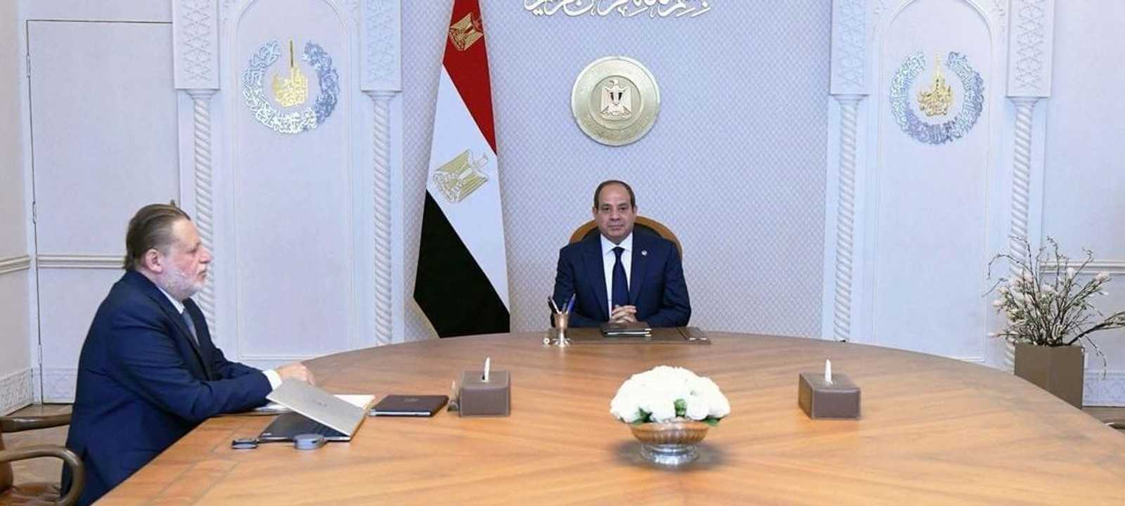 اجتماع الرئيس عبدالفتاح السيسي السبت مع محافظ المركزي المصري