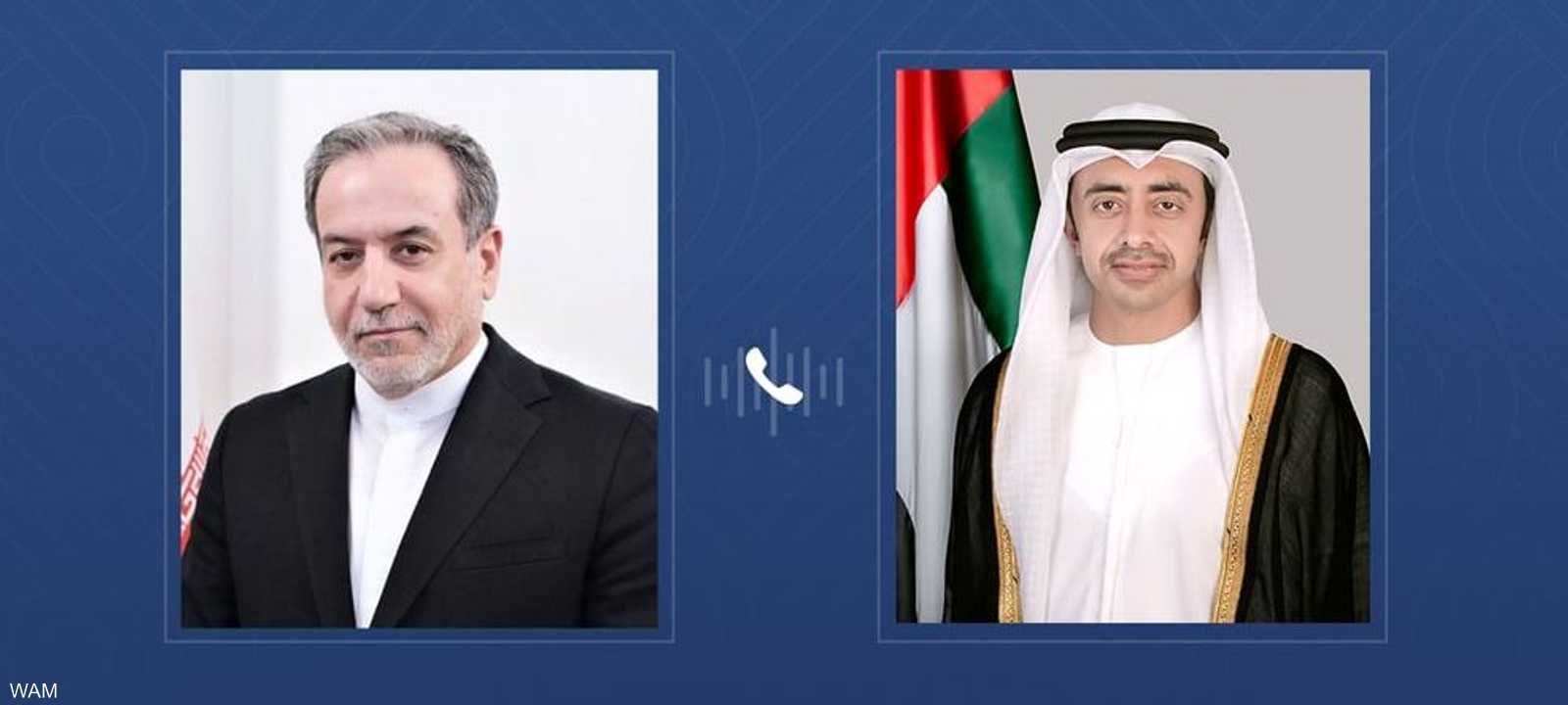 عبدالله بن زايد يتلقى اتصالا هاتفيا من وزير خارجية إيران