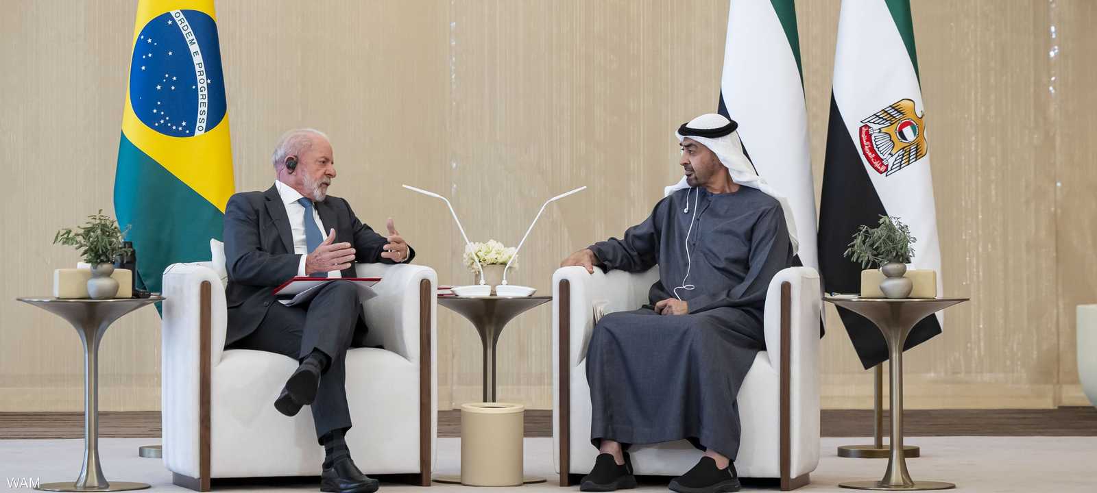 رئيس دولة الإمارات والرئيس البرازيلي