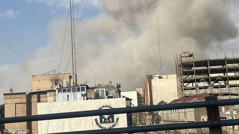 مناطق عدة من طهران استهدفت