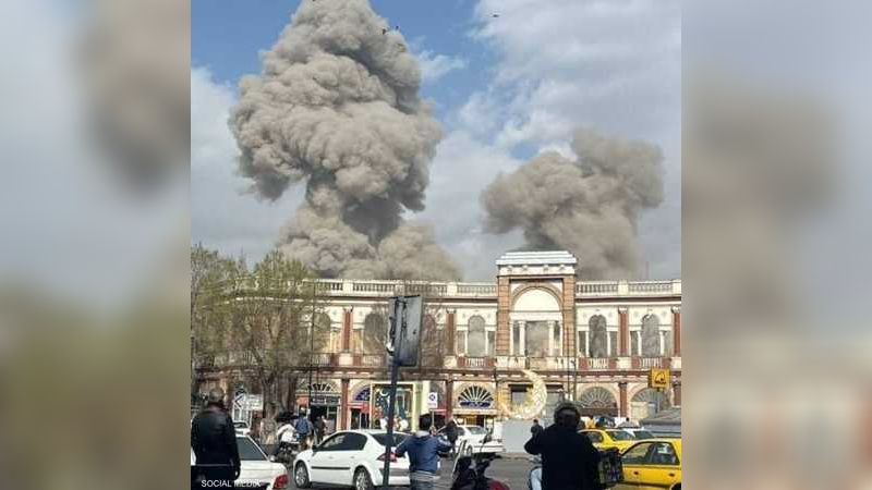 الدخان تصاعد من مناطق متفرقة من طهران