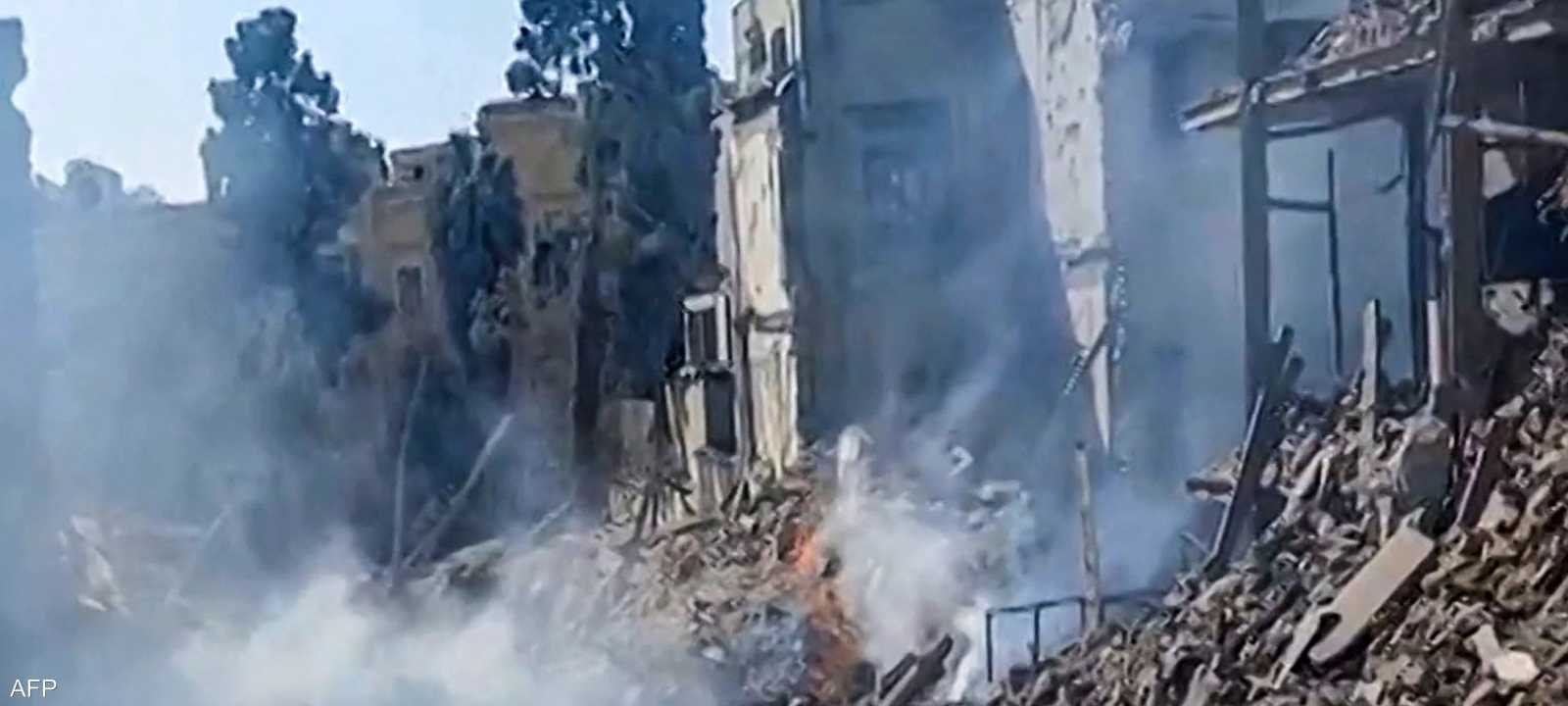 جانب من الدمار في طهران