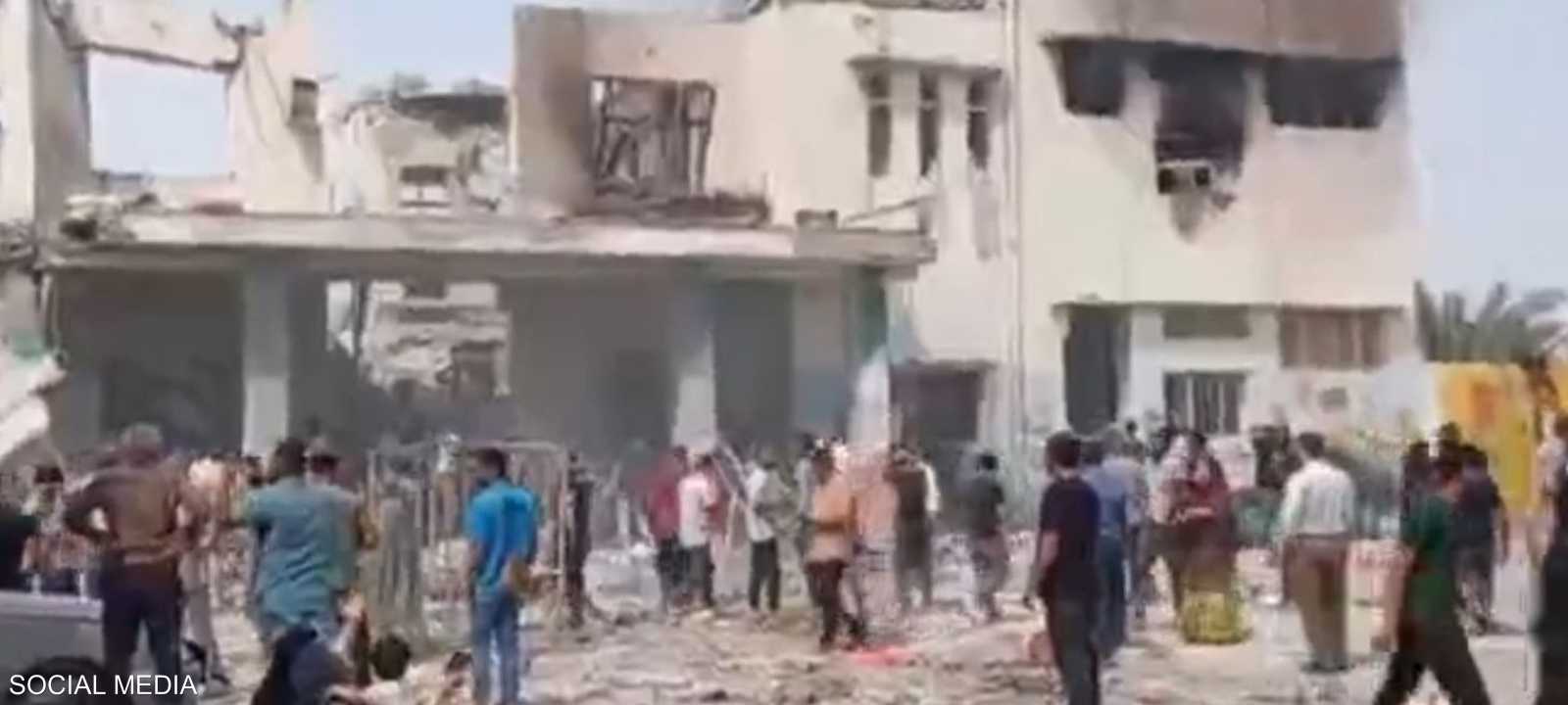 المدرسة تعرضت لدمار كبير