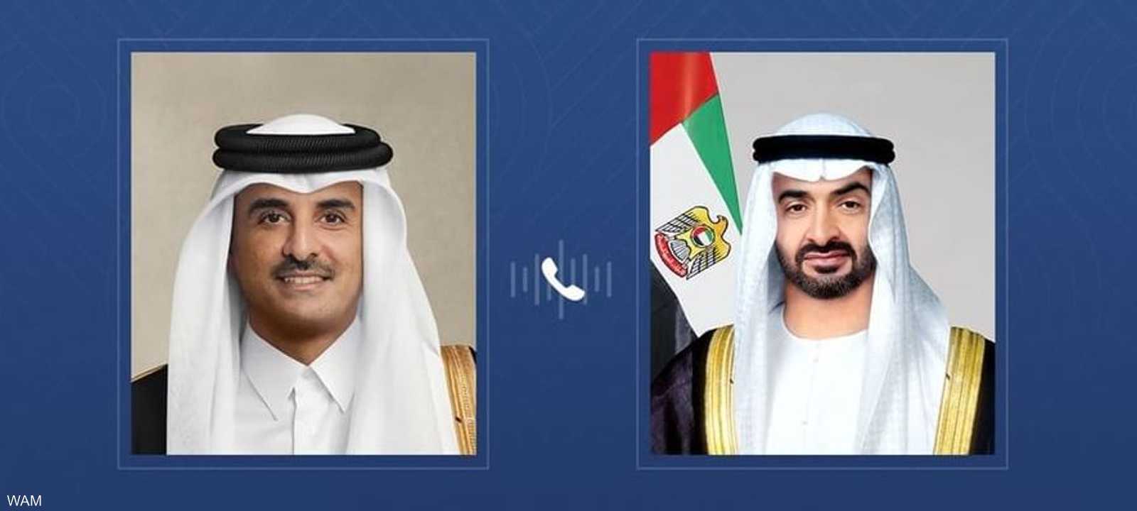 رئيس دولة الإمارات وأمير قطر