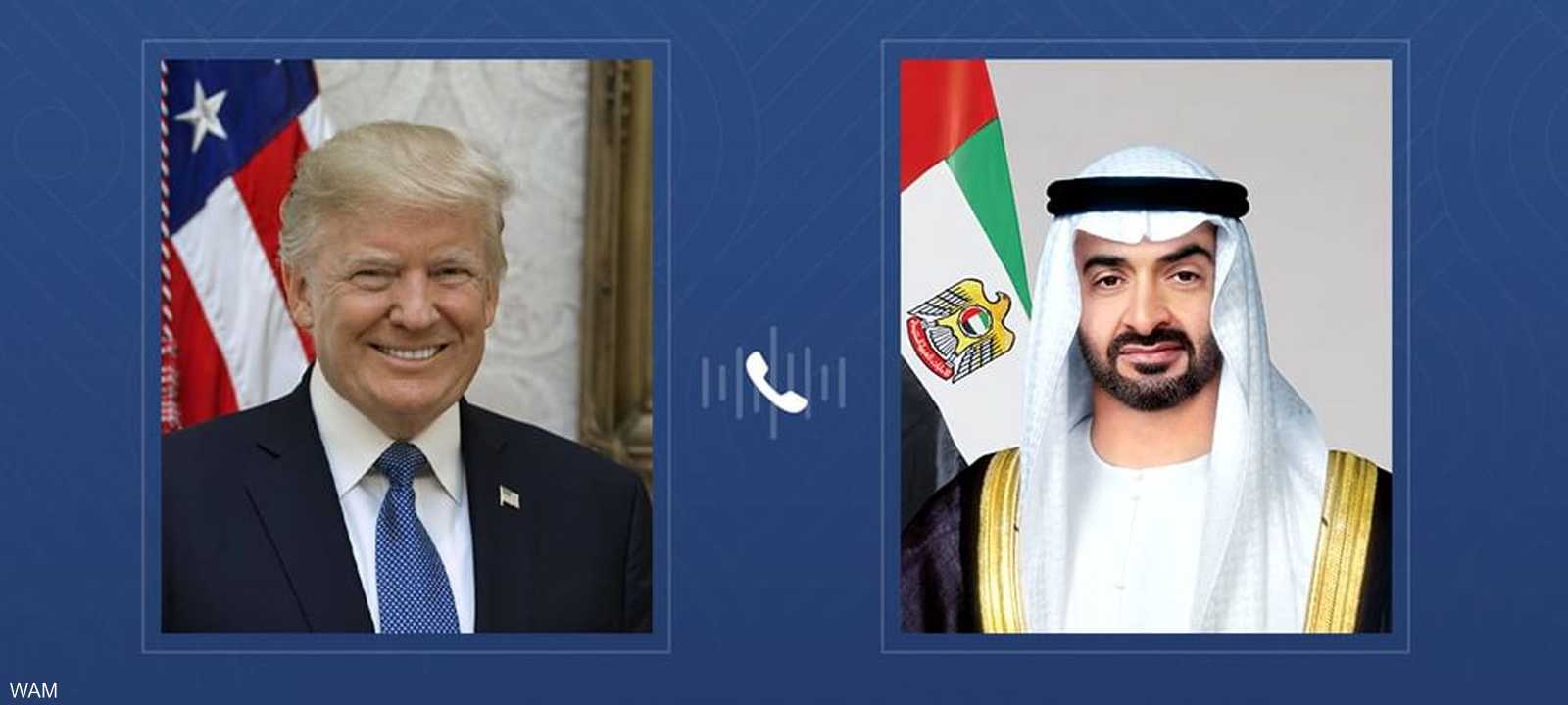 رئيس الإمارات يتلقى اتصالا هاتفيا من الرئيس الأميركي