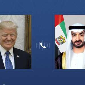 رئيس الإمارات يتلقى اتصالا هاتفيا من الرئيس الأميركي