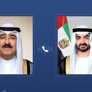 اتصال هاتفي بين رئيس الإمارات وأمير الكويت