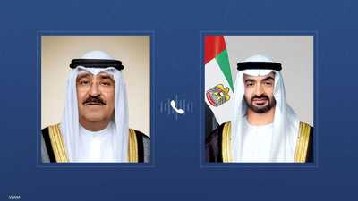 رئيس الإمارات وأمير الكويت يبحثان تطورات الأوضاع في المنطقة