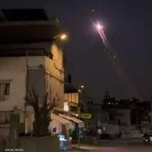 من الصور المتداولة لإطلاق "مقذوف" من لبنان