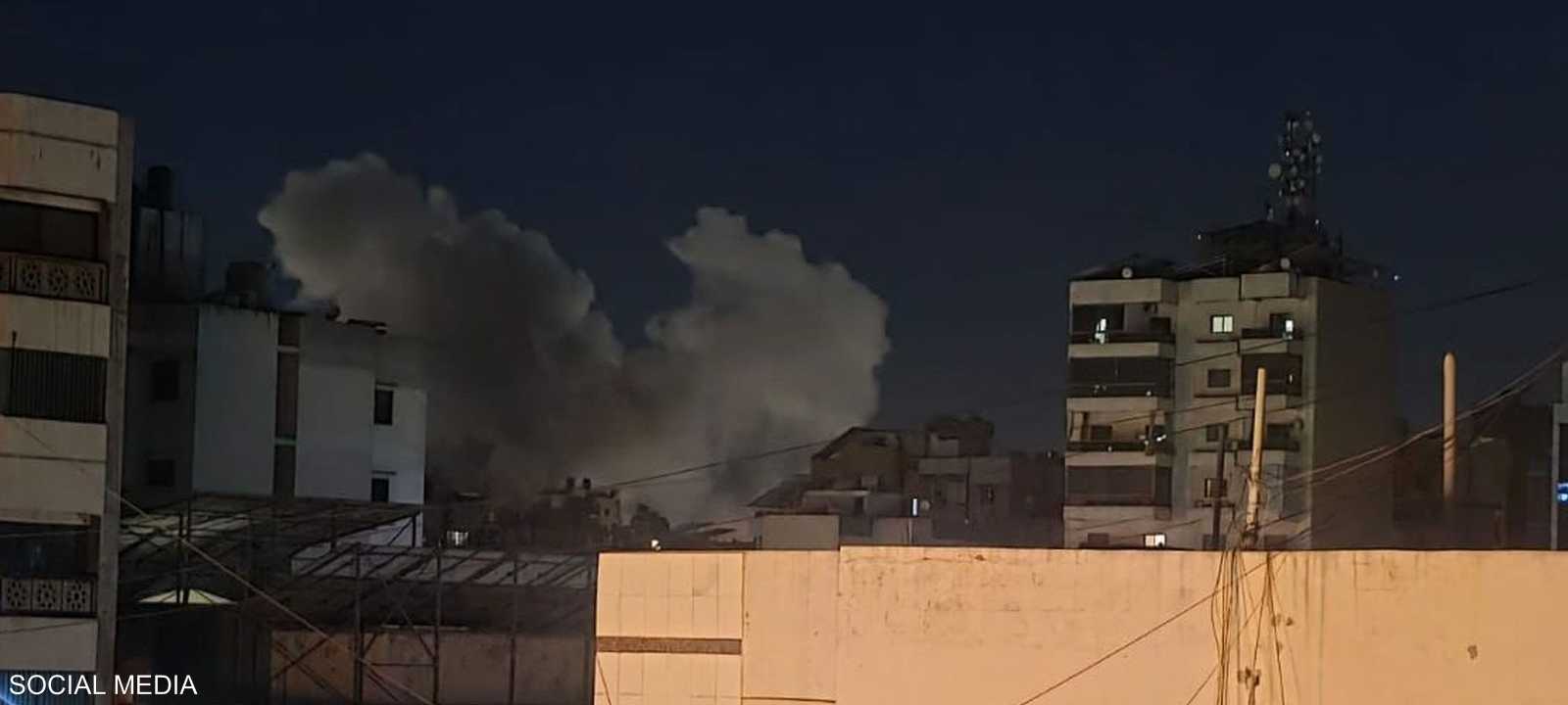 صورة متداولة لقصف إسرائيلي على الضاحية الجنوبية
