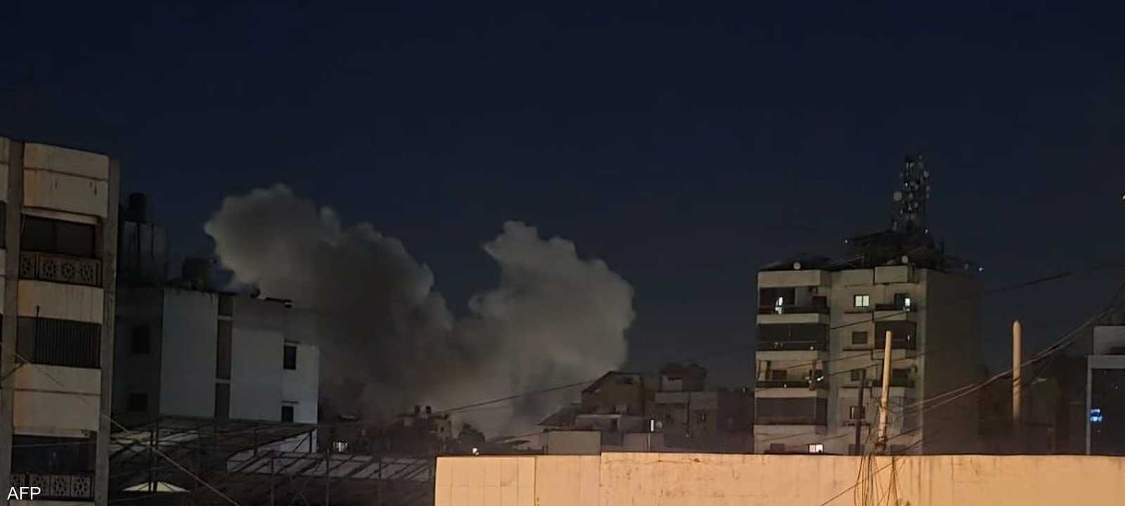 آثار الغارة الإسرائيلية على الضاحية الجنوبية